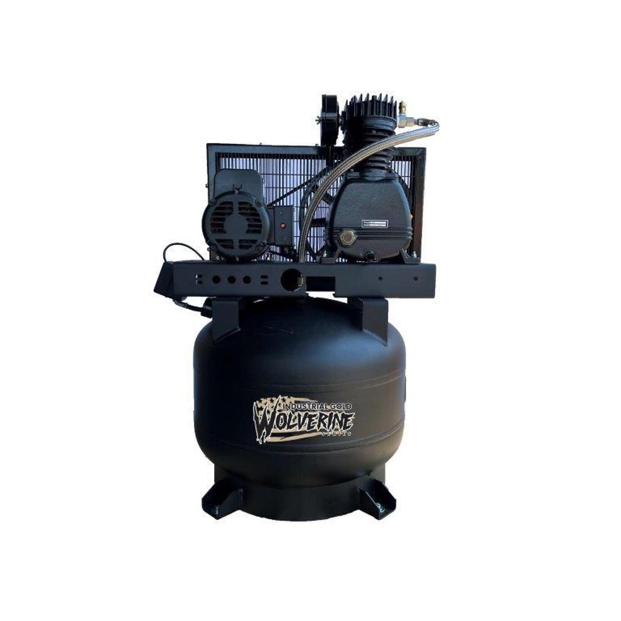 Industrial Gold, 5hp, 30 gallon 16CFM175PSI, 2 stage, Horsepower 5 HP, Air Tank Size 30 Gal, Volts 208-230 Model# CI521E33V